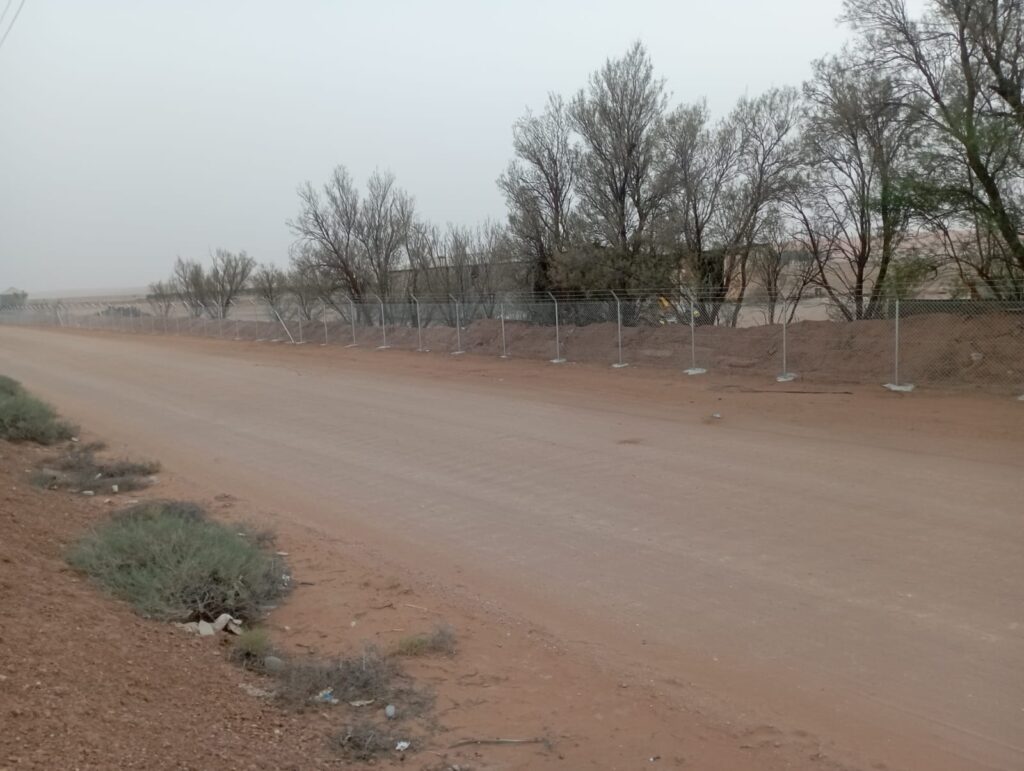 تسوير الأراضي الزراعية بالشبك